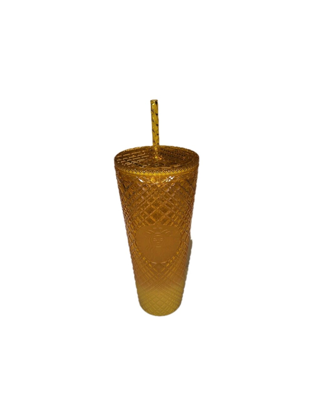Starbucks Tumbler 2022 Orange Mango Jeweled Grid Gradient 24oz Venti Cup NWT
